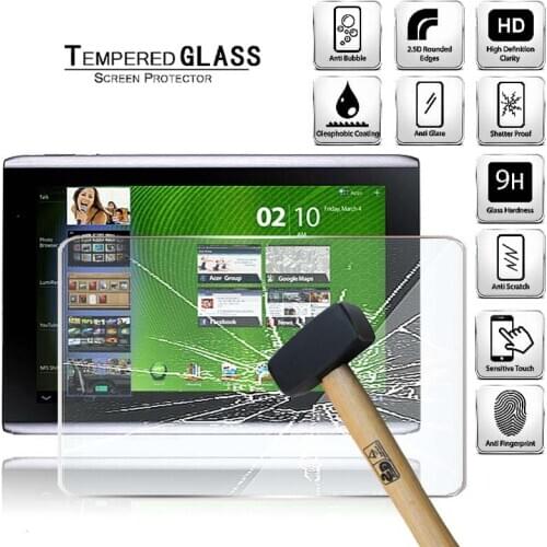 Tablet Tempered Glass Screen Protector Cover for Acer Iconia Tab A500 A501 10.1" Anti-Screen Breakage Tempered Film