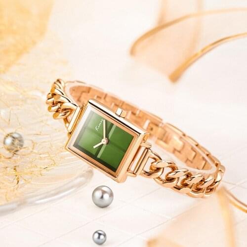 Watch for Women Ins Quartz Watch Luxury Fashion Temperament Retro Rectangular Bracelet Metal Watch