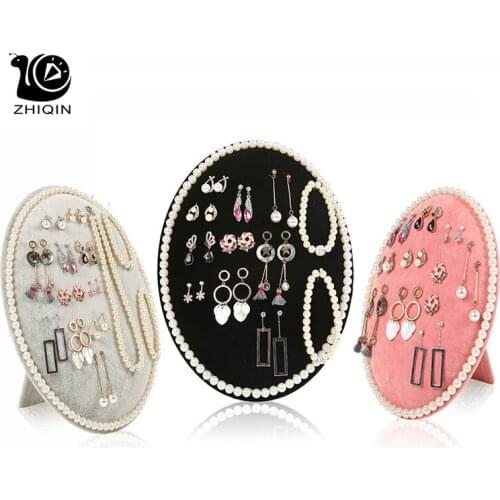 1PC Earrings Ear Studs Necklaces Organizer Jewelry Display Holder Stand Rack Board Earring Holder Jewelry Organizer