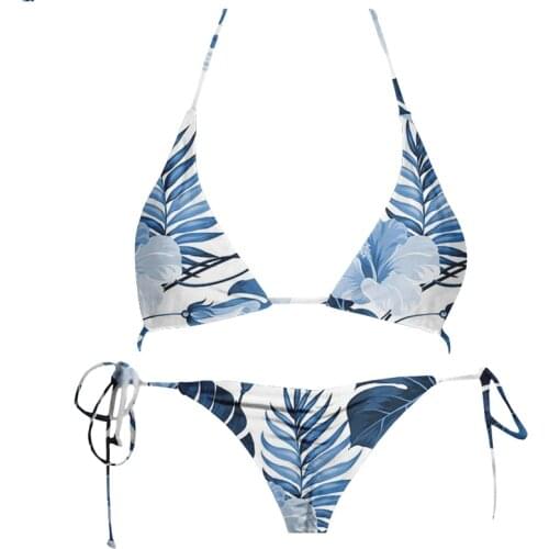 2021 casual sexy beach DIY custom design logo adjustable t-shaped miniature lace female bikini forever young swimwear