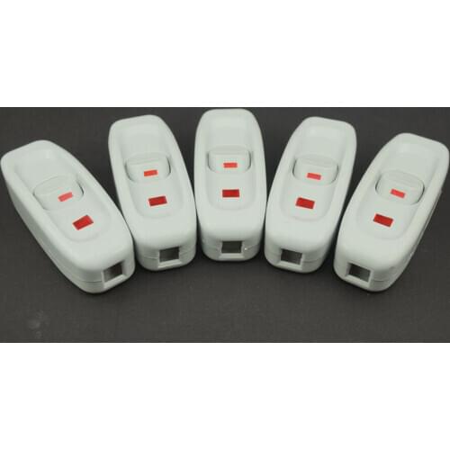 5Pcs Inline On/Off Table Lamp Desk Light Cord Switch 110~250V Max10A & Lights