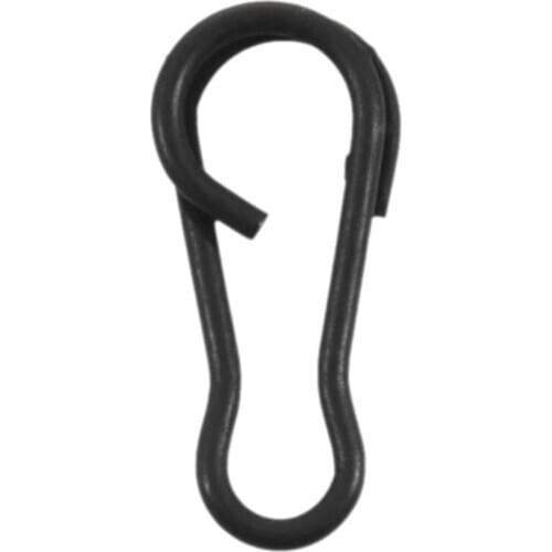 50pcs Matte Black Multi Clips Carp Fishing Tackle Quick Change Clips Rigs Swivels Leads Links 1.2cm/0.34in