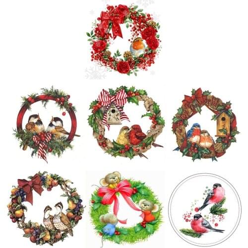 DIY Diamond Painting Wreath Round Diamond Mosaic Door Home Christmas Wall Decor Full Drill Diamond Embroidery Kit Cross Stitch