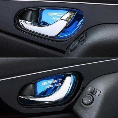 Car accessories For X-trail T32 Rogue Xtrail 2015 2016 2017 2019 Car Door Interior Handle Bowl Cover Patch Sticker carstyling