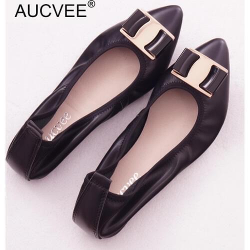 Lady Ballet Flat Shoes Spring 2021 Fashion Moccasins Women Shoes Pointed Toe Pregnant Women Loafers Genuine Leather Female Shoes