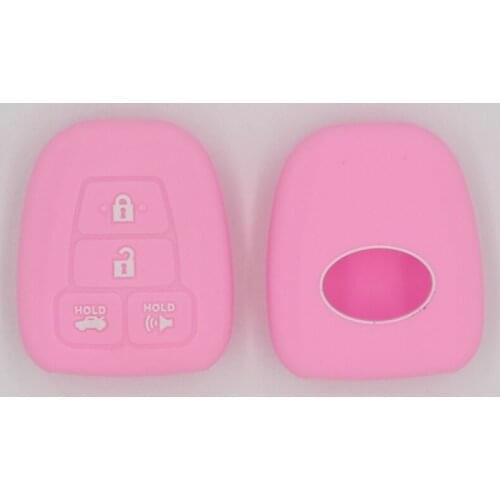 Remote Silicone Key Rings Car Key Case Fob 4 Button Protective Cover For Toyota Camry Corolla Camry RAV4 2015 Accessories