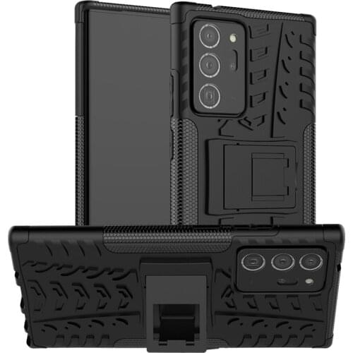 For Samsung Note 20 Ultra Case Hybrid Armor Hard PC Silicone Stand Phone Cove For Samsung Galaxy Note20 Ultra Cover Case