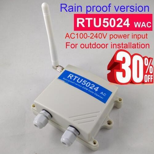 Fast shipping Rain proof version RTU5024 GSM Gate Door Opener GSM Relay Remote Switch Access Control Free Call Home Security