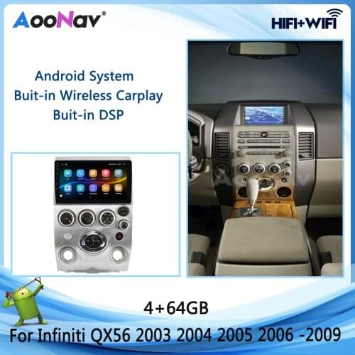Horizontal Screen Head Unit For Infiniti QX56 2003-2009 Stereo 2 Din GPS Navigation Car Radio Multimedia DVD Audio Player