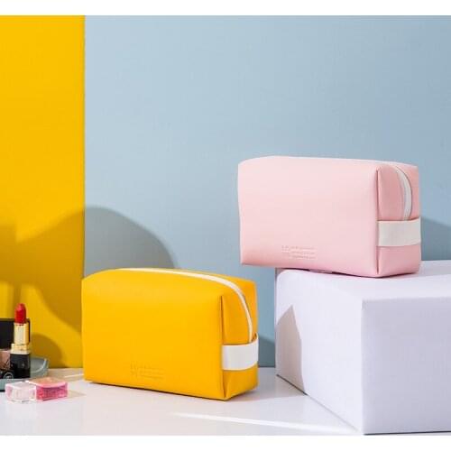 Fashion cosmetic bag PU leather zipper cosmetic bag travel storage bag toilet bag portable cosmetic bag beautician storage bag