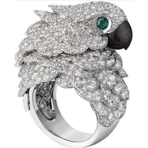 Fashion Owl Shape Design New Classical Vintage Animal Jewelry Rings For Women Men Fashion Silver Color Jewelry Ring Wholesale