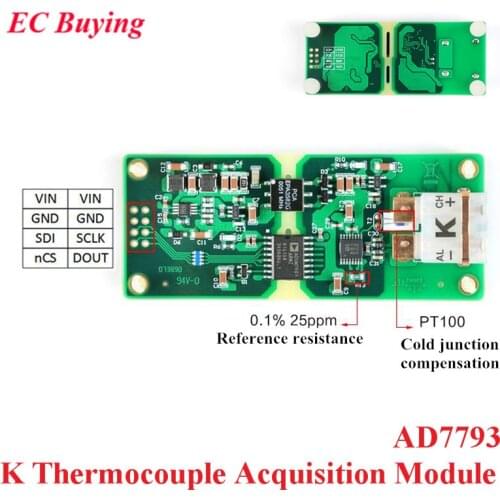 AD7793 K Thermocouple Acquisition Module High Precision Temperature Measurement PT100 With Isolation STM32F10X ADUM1401 STM32
