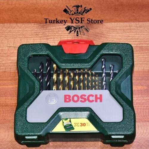 Bosch Titanium 30 Piece X-Line Drill Screwdriver Bit Set Screwdriver Bit Masonry Drill Bit Steel Drill Bit