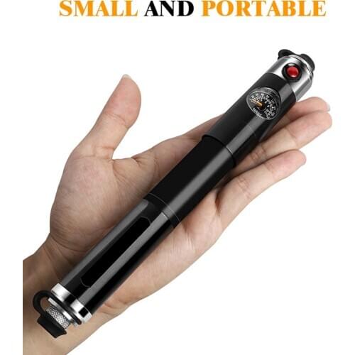 160Psi Hand Bicycle Pump Aluminum Alloy Cycling Gauge Hose Tire Inflator MTB Road Bike Accessories Ball Bike Pump