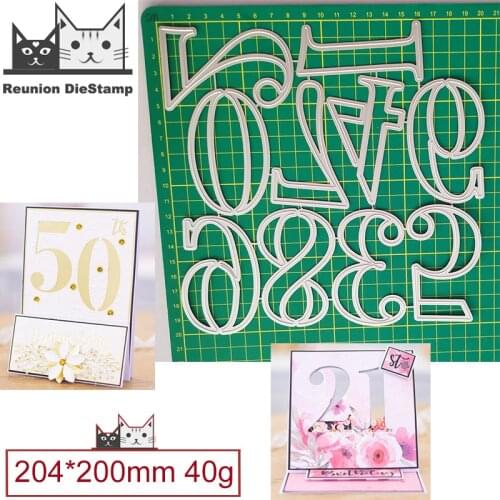New Design Craft Metal Die Cuts Arabic Numerals 0-9 Craft Cutting Die Scrapbook Album DIY Paper Card Embossing Stencils