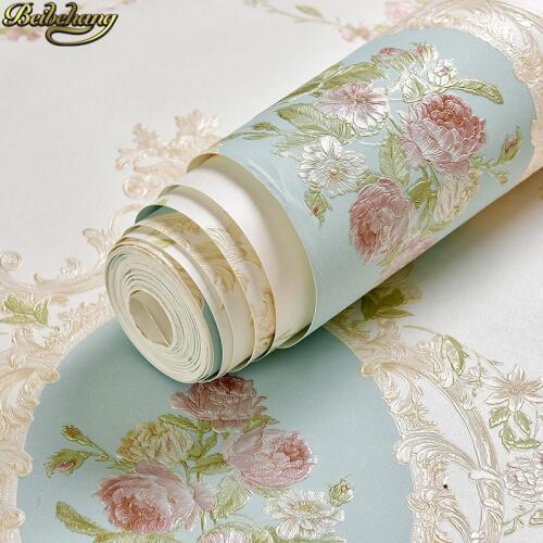 Beibehang papel de parede 3D Textured European pastora small flowers wallpaper for walls 3 d Floral wall covering wall-paper