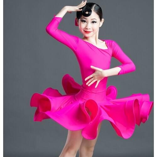 Girls Latin Dance Dress Professional Competition Split Suit Tango Rumba Cha Cha Samba Salsa Dancing Clothes Stage Wear DN6162