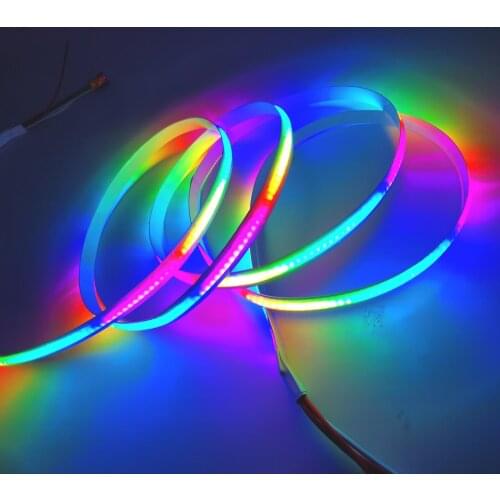 COB/FOB Full Color LED Strip 5V WS2812B RGB Smart Dream Color Magic Digital Pixel lights 332leds/m Addressable Flexible Ribbon