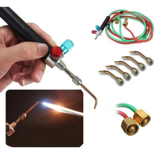 Portable Mini Gas Little Soldering Torch Micro Pinpoint Welding Brazing Solder Tool Set with 5 Tips
