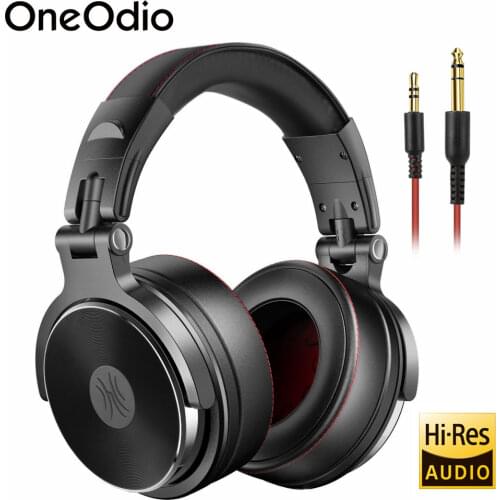 Oneodio Wired Headset Professional Studio Pro DJ Headphones With Mic Dual-Duty Cable HiFi Monitor Music Headset For Phone PC