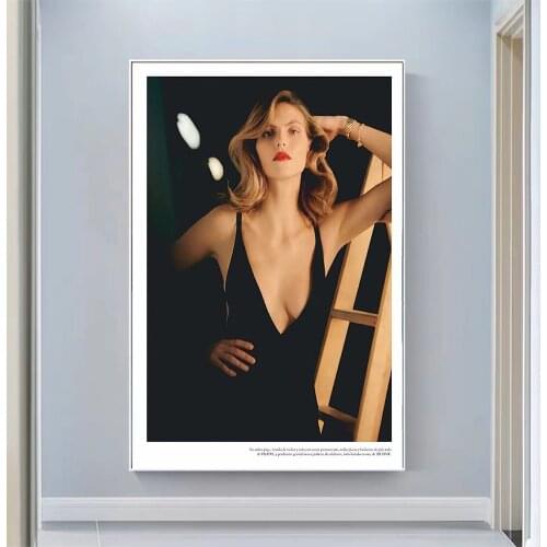 Silk Cloth Wall Poster Karlina Caune Sexy Model Star Art Home Decoration Gift