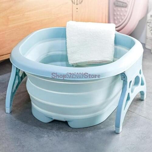 Foldable Foot Washing Bucket Over Calf Foot Washing Bucket Deep Bucket Portable Plastic Foot Washing Basin Household Foot Bath