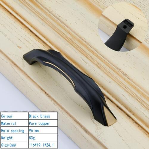 Modern Handles Furniture Cabinet Drawer Wardrobe Knobs Kitchen Door Cupboard dresser Black Lengthening Type kitchen door handle