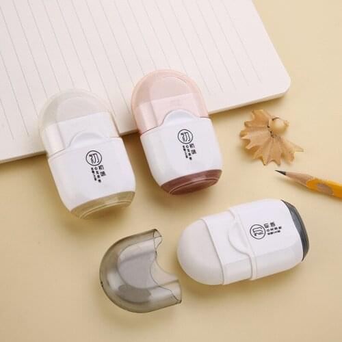 Two-in-one Pencil Sharpener and Eraser Creative Student Erasers Kawaii Stationery Prizes for Kids School Supplies Stationery