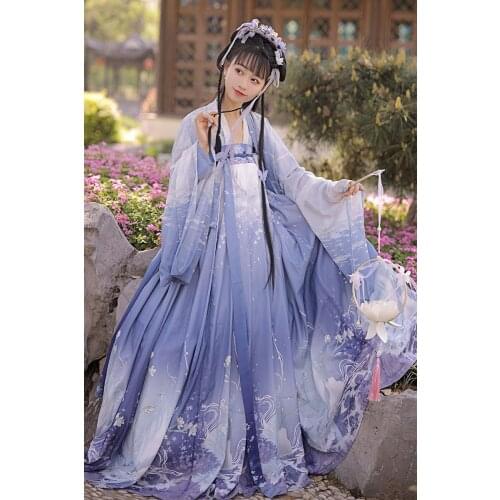 2021 chinese traditional fairy costume ancient han princess clothing national hanfu outfit dress stage dress folk dance costume