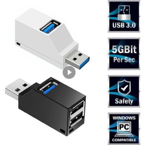 3 Port USB Hub Mini USB 3.0 High Speed Hub Splitter Box For PC Laptop U Disk Card Reader For IPhone Xiaomi Mobile Phone Hub