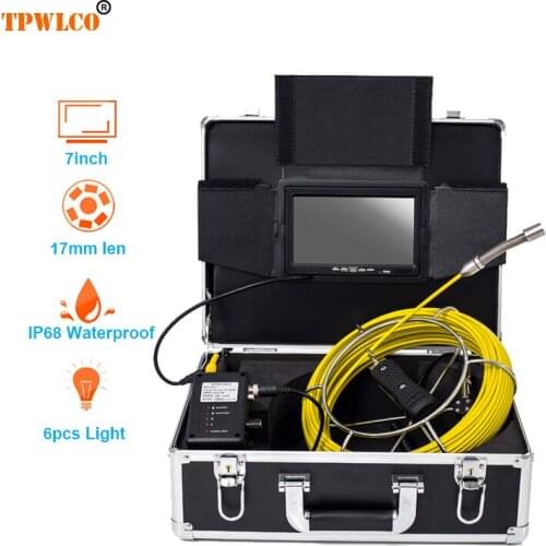 17mm Mini Camera HD 1000TVL CMOS Lens 20m 7’’ Drain Pipe Video Inspection Camera System DVR Function With 8GB Card Waterproof