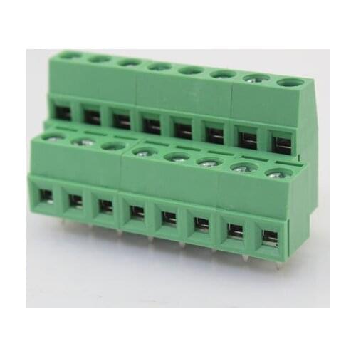 100pcs ROHS KF127A 2P 3P 5.0mm or 5.08mm/0.2'' high/low 2 Layers Combinable 300V 10A PCB Universal Screw Terminal Block KF127HL