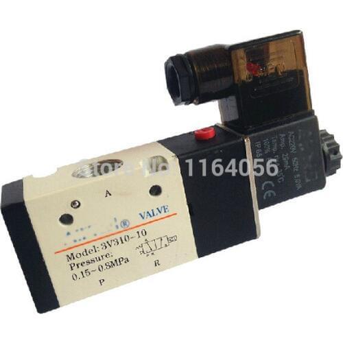 1x 3V310-10 DC 12V 3Port 2Position 3/8" BSP Single Solenoid Pneumatic Air Valve