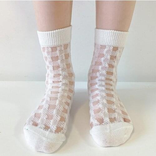 3 Pairs Lot Kids Summer Long Socks With Print Children Toddler Baby Girl Boy Funny Mesh Cute Cotton Transparent Sock Fashionable