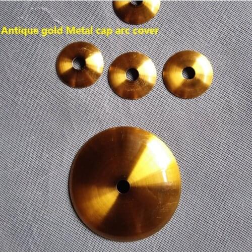 4pieces/lot 40mm 90mm antique gold lamp base tray Metal cap arc cover Plating cap plated flying saucer lighting accessories