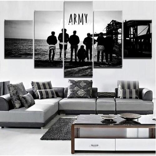 5 Pieces Wall Art Canvas Painting Celebrity Poster Vintage Pictures Modern Living Room Nordic Home Decorative Framework