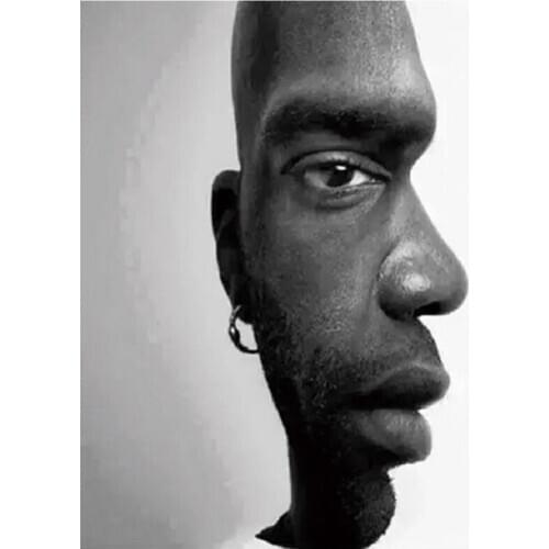 Diy Diamond Painting Full Drill Black Face Diamond Mosaic Sale Round Picture of Rhinestones Diamond Embroidery PortraitZP-1943