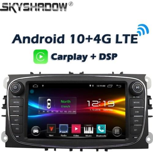 6G+128G Carplay DSP IPS Android 10.0 Car DVD Player GPS map WIFI Bluetooth 5.0 Radio For Ford Mondeo Tourneo Transit S-max Focus
