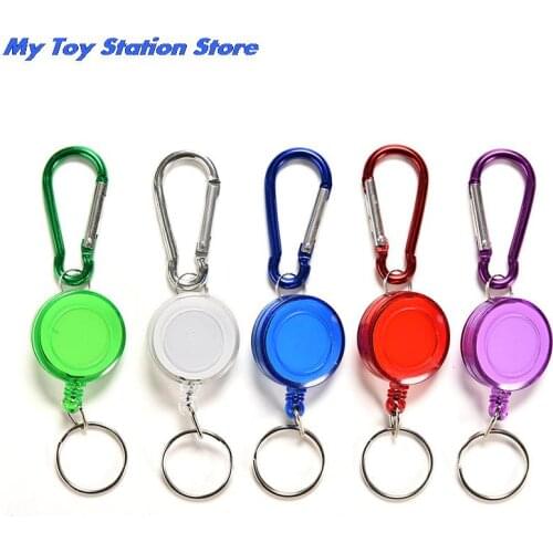 Key Chain Metal Card Badge Holder Colourful Colourful Retractable Strap Carabiner Clip Card label