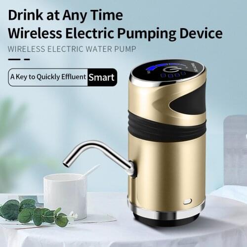 5 gallon Bottle Water Pump USB Charging Smart Drinking Water Bottle Pump Dispenser Touch Screen Water Dispenser with Child Lock