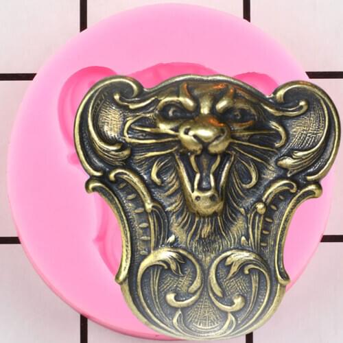 Dragon Tiger Lion Medallion Silicone Molds Fondant Cake Decorating Tools Jewelry Resin Mold Candy Clay Chocolate Gumpaste Moulds