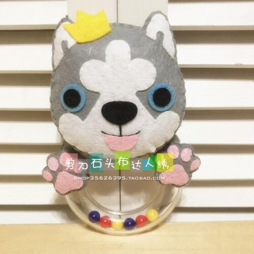 DIY dog baby husky rattling bell Fabric Felt kit Non-woven cloth Craft DIY Sewing set Handwork Material DIY needlework supplies