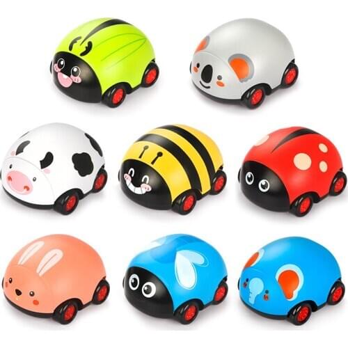 Pull Back Car Toy Insect Ladybird Vehicle Cartoon Cute Insect Inertial Car Drop Resistant Baby Educational Toy Gift