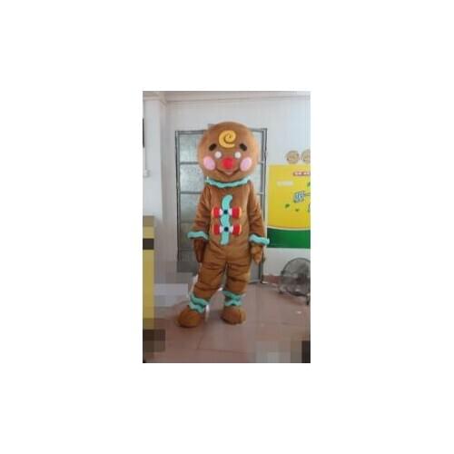 Brown Funny Doll Mascot Costume Christmas Fancy Dress Halloween Mascot Costume Free Ship