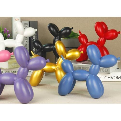 Creative Resin Balloon Dog Statue Modern Fashion Simple Sculpture Home Decoration Accessorie Animal Figurine 31