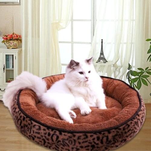 Dog Bed Sofa Puppy Cushion Plush-Mat For Little Mediu House Super Soft Pet Kennel Washable Round Warm Sleeping Cat Supplies
