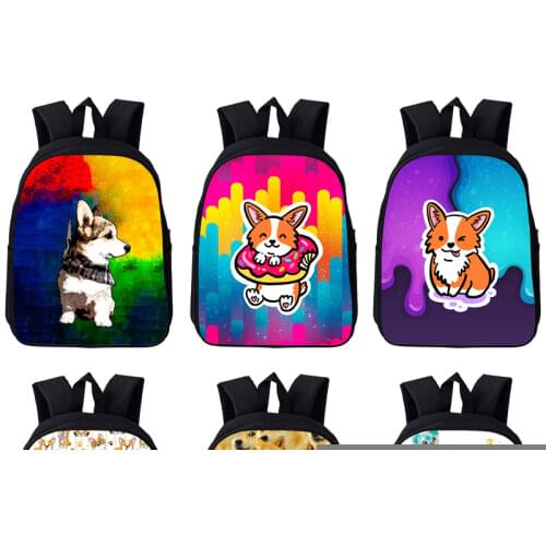 Hot Sale Welsh Corgi Pembroke Backpack Kawaii Pet Dog School Bags Kids School Supplies Children Cute Bookbag Women Travel Bags
