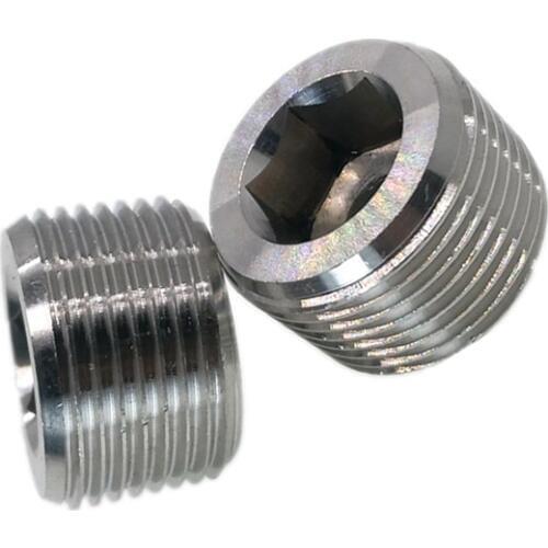 M8 M10 M12 M14 M16 M18 M20 M22 Metric Male Therad 304 Stainless Steel Hex Socket End Cap Plug Pipe Fitting Connector Adapter