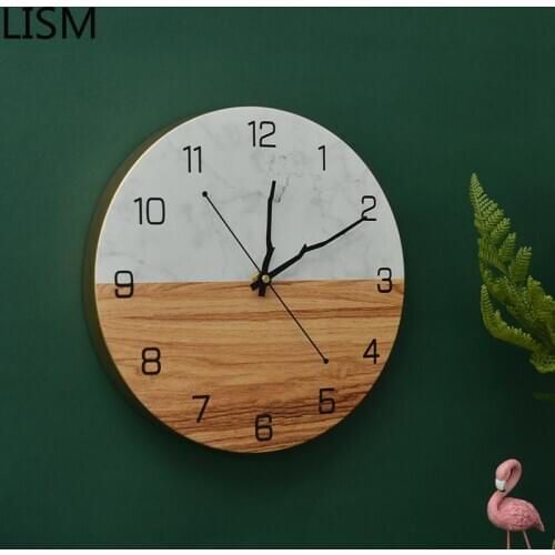 Minimalist Silent Wall Clock Modern Design Wood Nordic Living Room Bedroom Clocks Wall 3d Farmhouse Home Decor Reloj De Pared