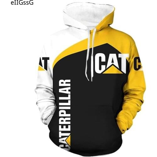 Fashion Sportswear Leisure Excavator Equipment Machine 3D Printing Zipper/Hoodie/Sweatshirt/Jacket Hip Hop Womens Mens Tops